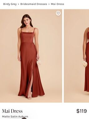 Birdy Grey Mai Dress in Auburn Satin